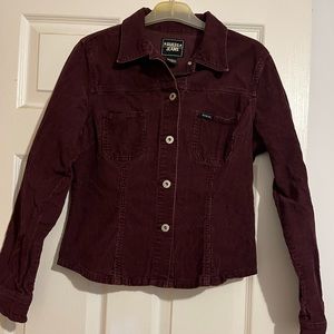 SZ L burgundy guess shirt great for any season